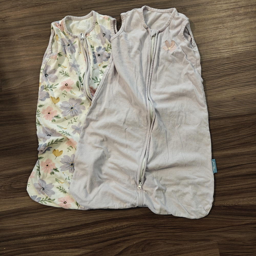 Floral and Gray Baby Sleep Sacks